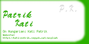 patrik kati business card